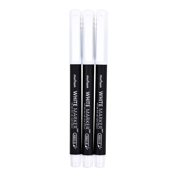 (문화연필) 하양마카 펜 1자루 흰색 마카펜