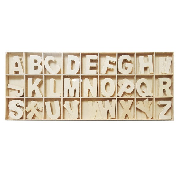 (재미스쿨) 나무 알파벳 대문자 대형X1세트 영어 글자 조각 만들기