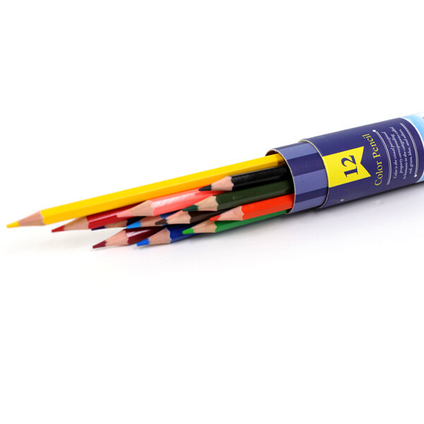 (모닝글로리) 12색 유성색연필 원통케이스 1세트 색연필