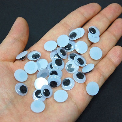 (재미스쿨) 5000 인형눈알 인형눈 DIY 인형만들기 재료 비접착 12mm x1통