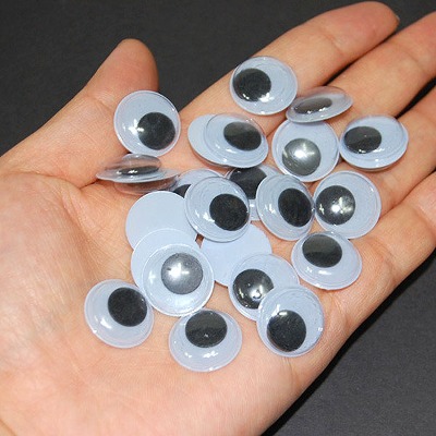 (재미스쿨) 5000 인형눈알 인형눈 DIY 인형만들기 재료 비접착 15mm x1통