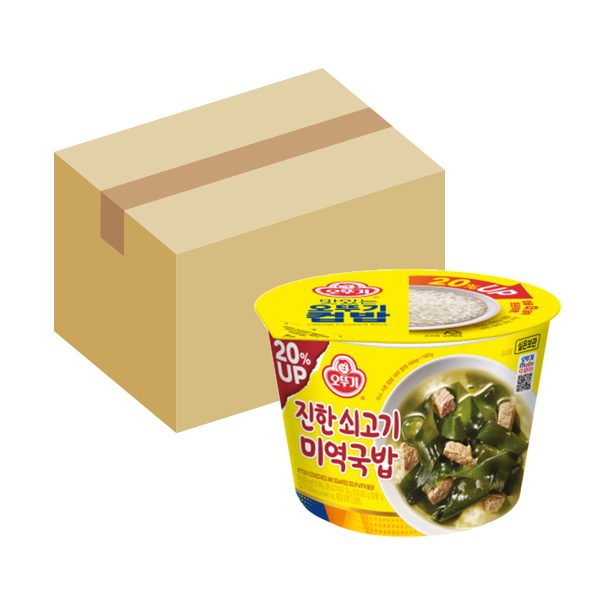 (오뚜기) 컵밥 진한쇠고기미역국밥 314g 12개입 (BOX)