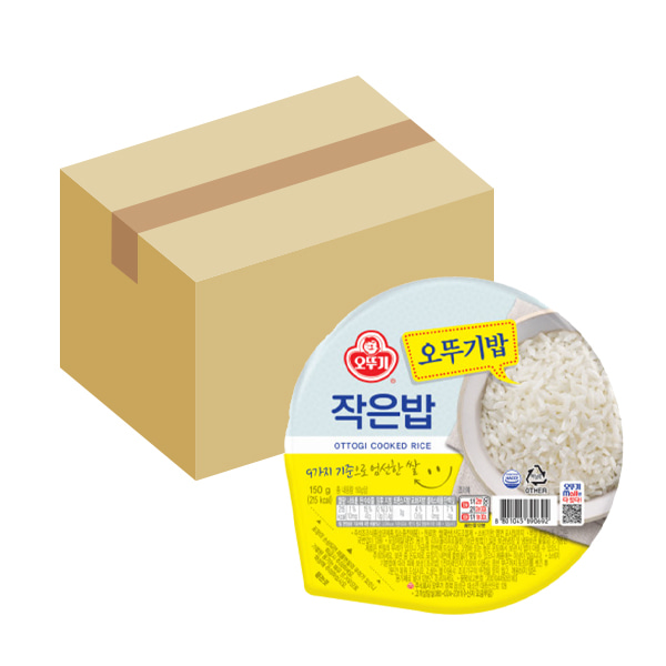 (오뚜기) 오뚜기밥 흰밥 작은밥 150g 3개입X6팩 (BOX) 즉석밥